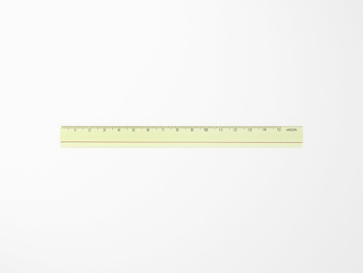 Midori Lens Magnifying Ruler - Yellow