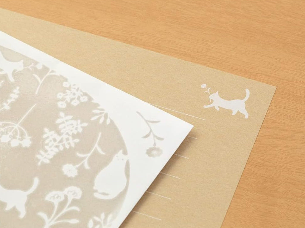 Midori Letter Set 502 Watermark Cat