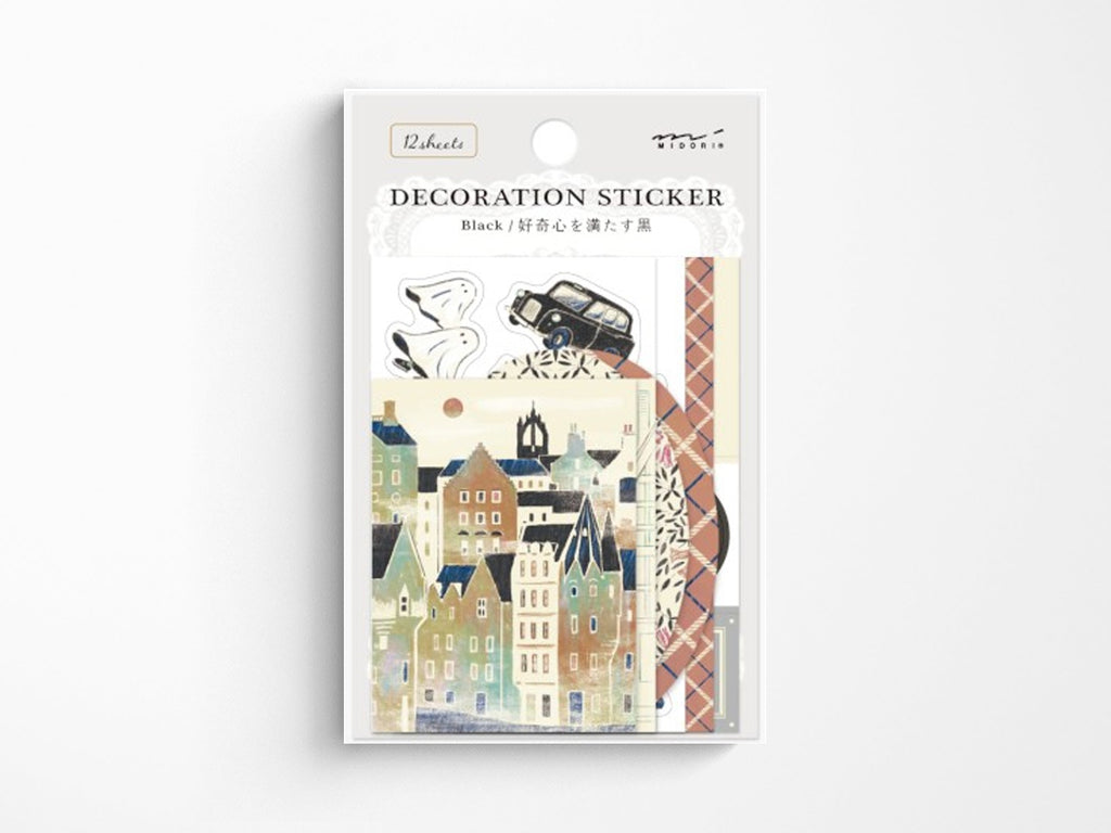 Midori Picture Book Stickers - Black