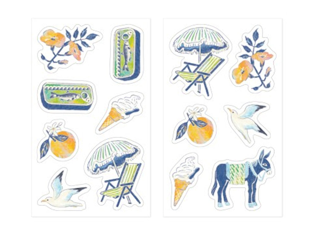 Midori Picture Book Stickers - Blue
