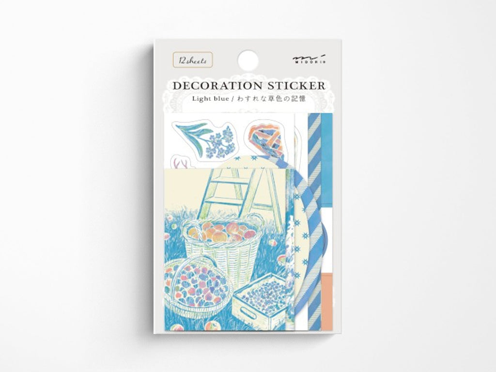 Midori Picture Book Stickers - Light Blue