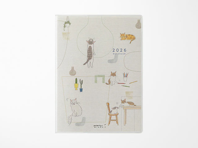 Midori Pocket Diary 2026 A6 - Cat