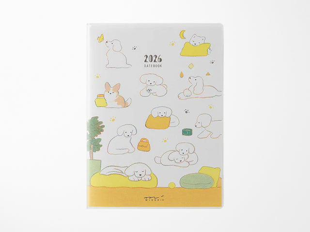 Midori Pocket Diary 2026 A6 - Dog