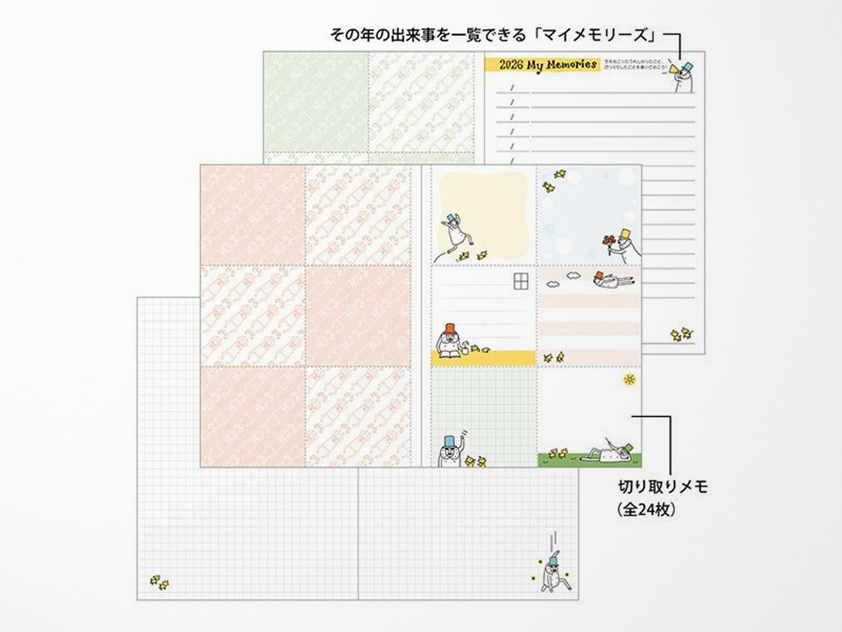 Midori Pocket Diary 2026 B6 - Ojisan