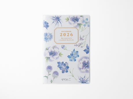 Midori Pocket Diary 2026 Mini - Country Time Flower