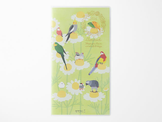 Midori Pocket Diary 2026 Slim - Bird