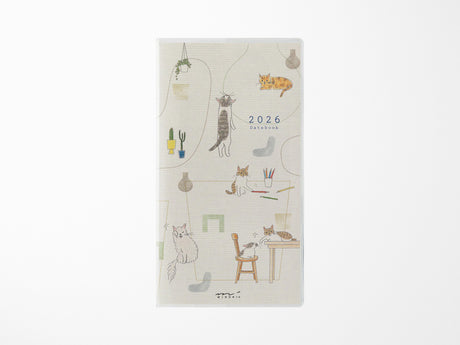Midori Pocket Diary 2026 Slim - Cat