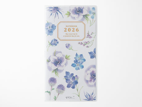 Midori Pocket Diary 2026 Slim - Country Time Flower