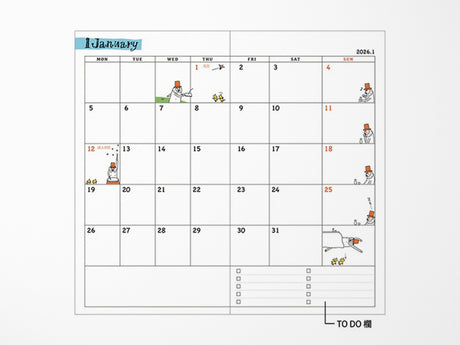 Midori Pocket Diary 2026 Slim - Ojisan