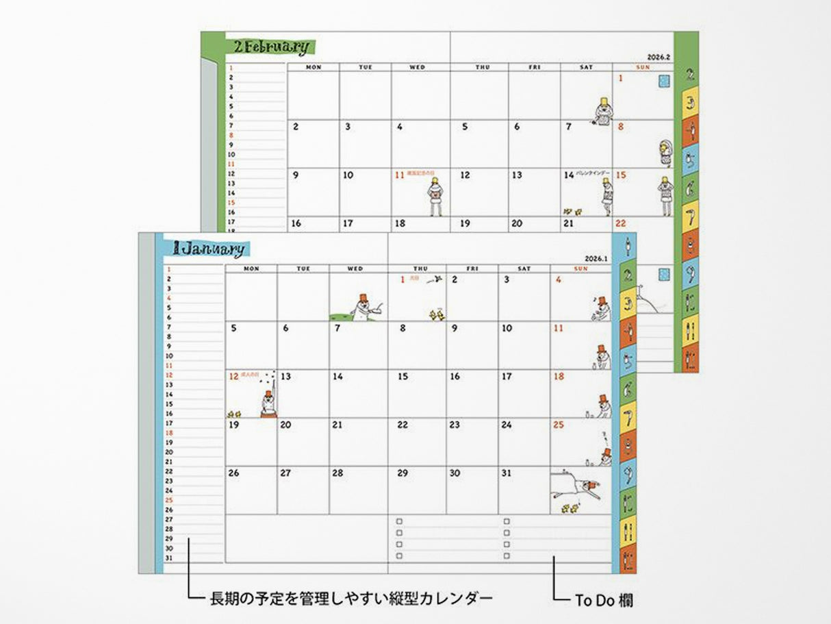 Midori Pocket Diary 2026 Weekly A6 - Ojisan