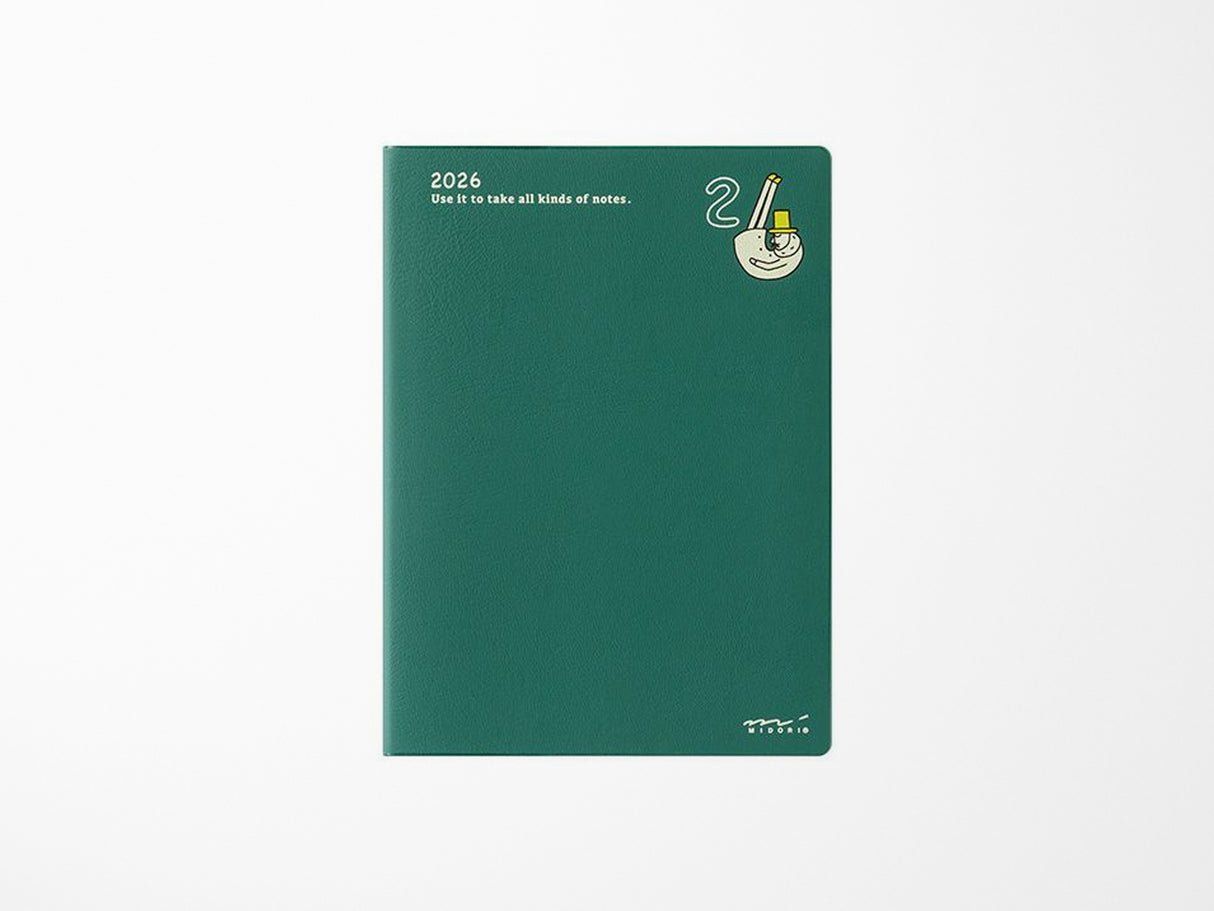 Midori Pocket Diary 2026 Weekly A6 - Ojisan