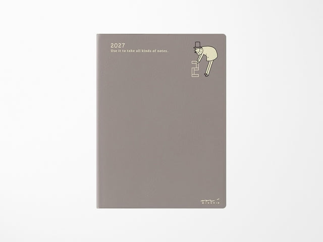 Midori Pocket Diary A6 Weekly Block Ojisan 2027