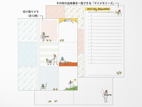 Midori Pocket Diary Slim Ojisan 2027