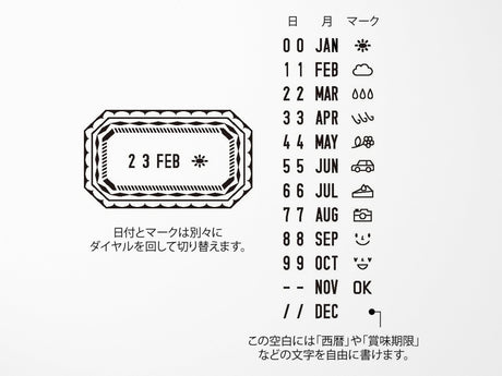 Midori Rotating Date Stamp - Frame