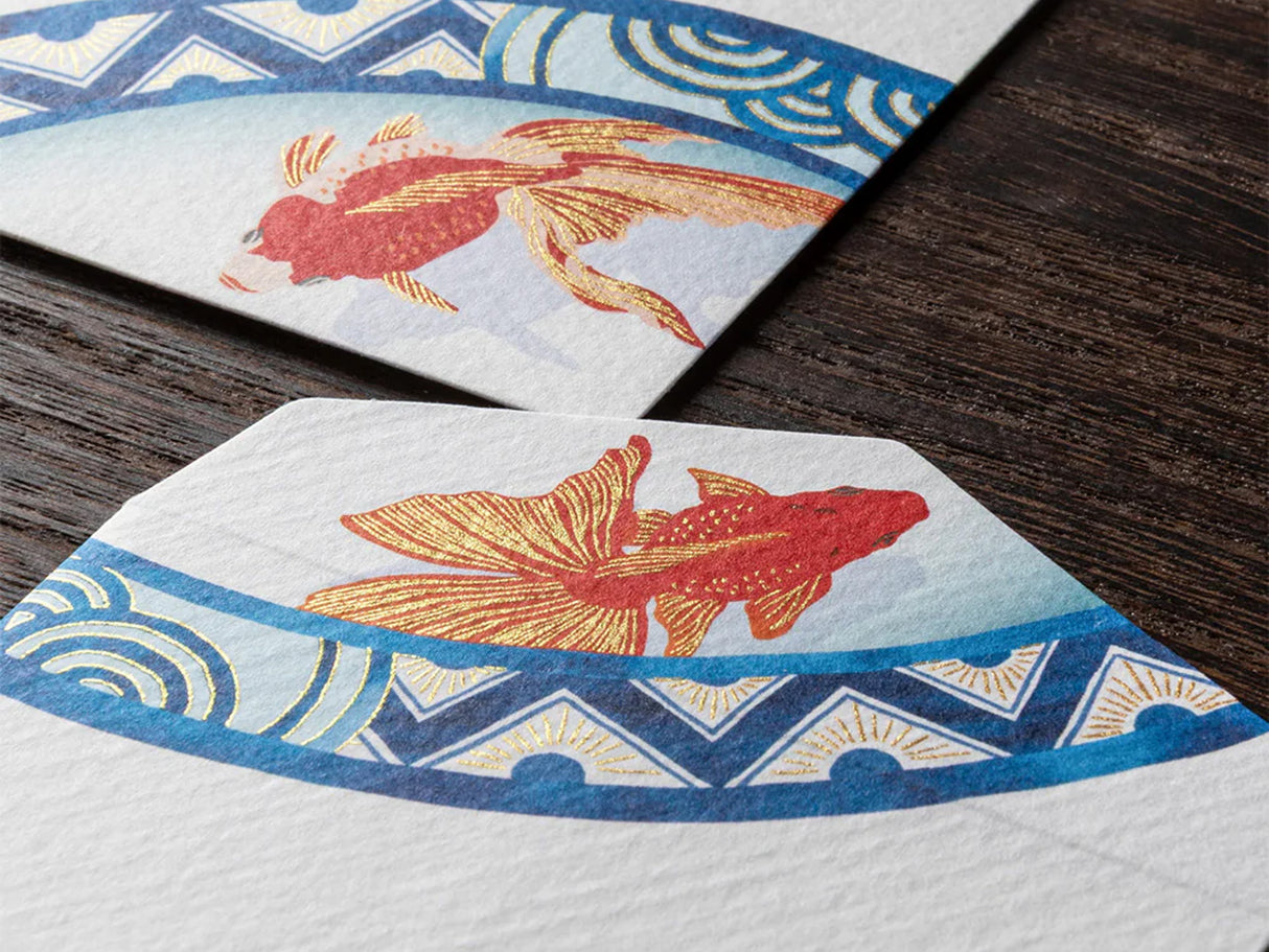 Midori Seasonal Envelopes - 030 Silk-Printing Goldfish S2