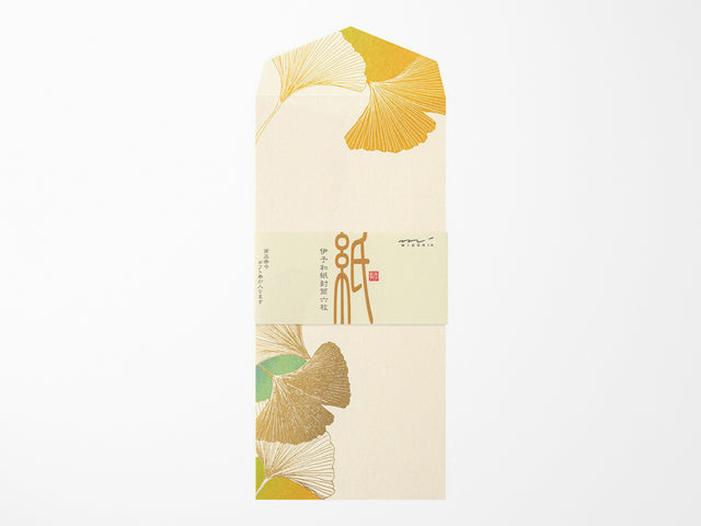 Midori Seasonal Envelopes - 036 Foil-Stamping Dancing Ginkgo