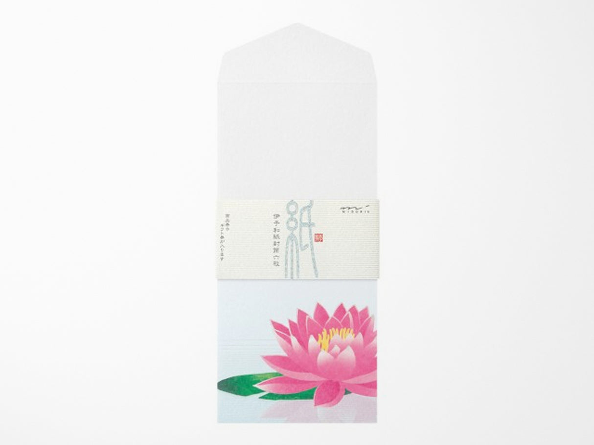 Midori Seasonal Envelopes - 176 Water Lily Reflection