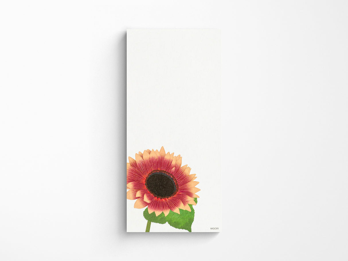 Midori Seasonal Memo Letter Pad - 605 Four Designs Sunflower