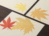 Midori Seasonal Message Letter Pad - 593 Silk Printing Fallen Leaves