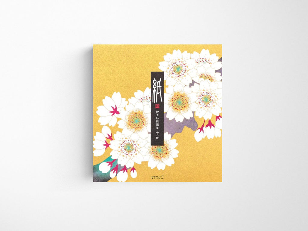 Midori Seasonal Spring Cherry Blossom Gold Letter Pad