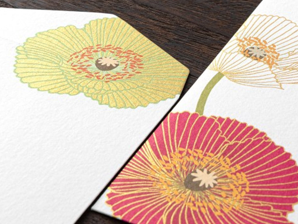 Midori Seasonal Spring Poppies Envelopes