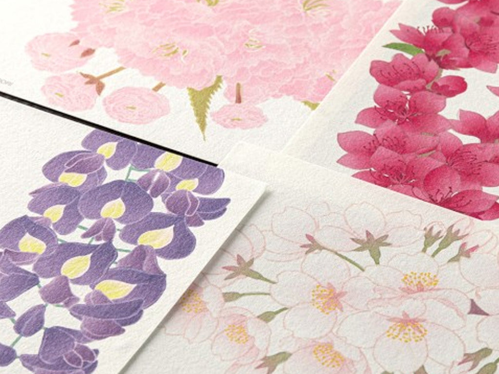 Midori Seasonal Spring Spring Flower & Tree Letter Pad