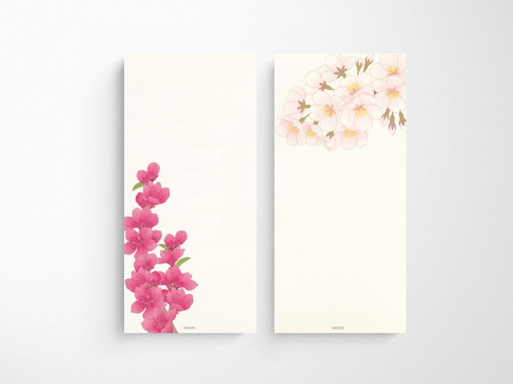 Midori Seasonal Spring Spring Flower & Tree Message Letter Pad
