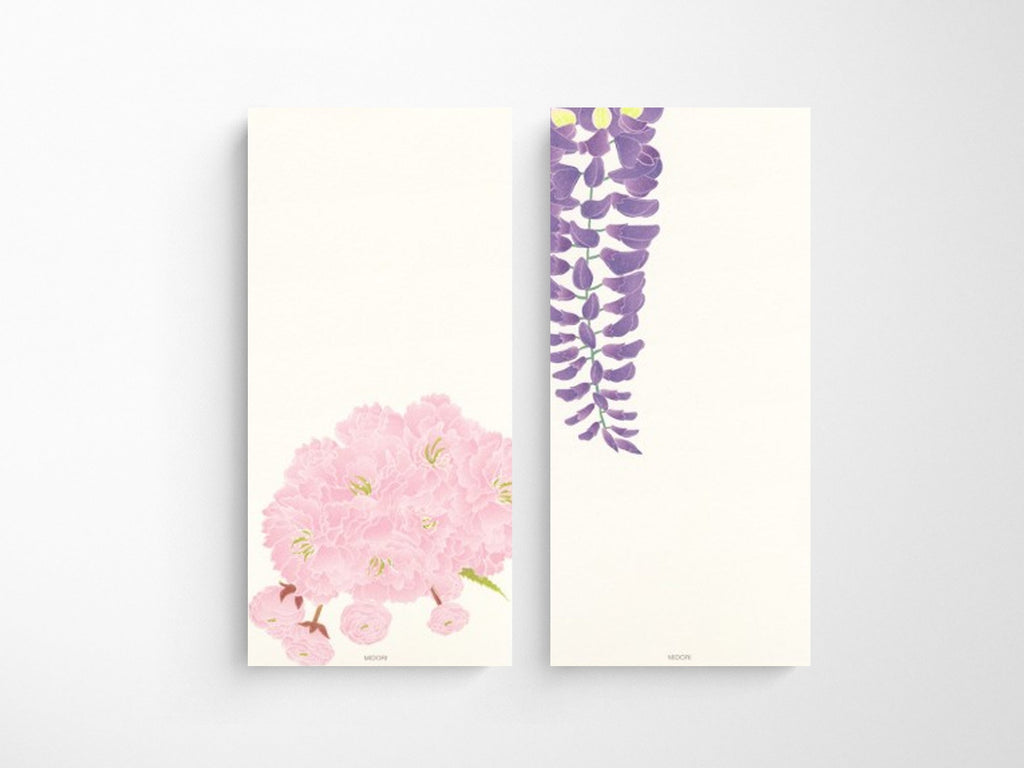 Midori Seasonal Spring Spring Flower & Tree Message Letter Pad
