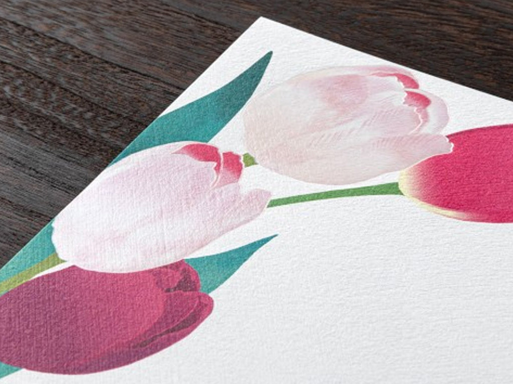 Midori Seasonal Spring Tulips Letter Pad