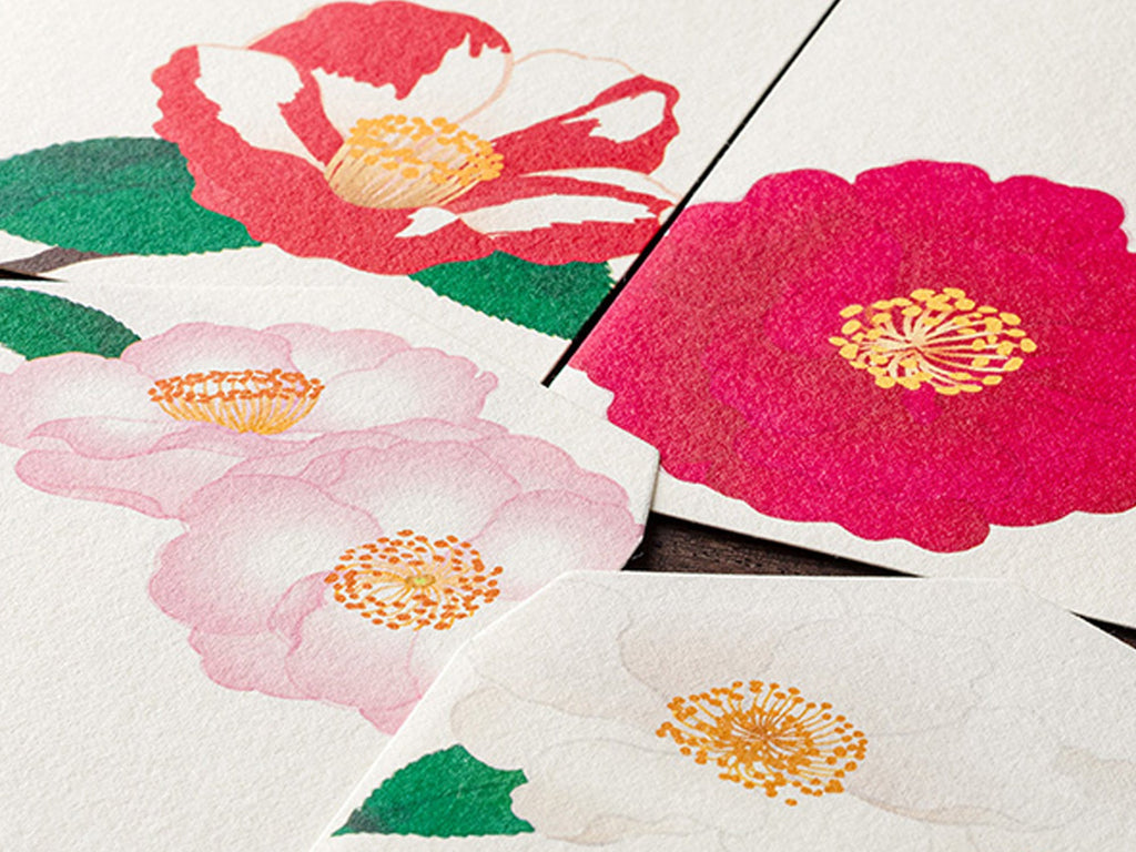 Midori Seasonal Winter Camellia Sasanqua Envelope