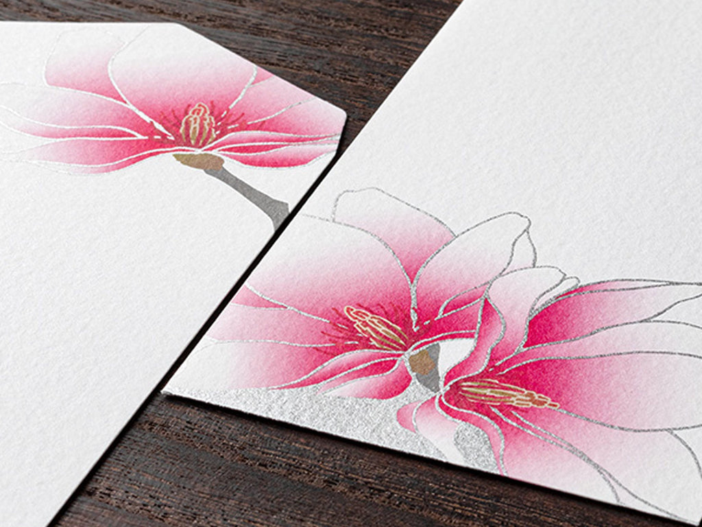 Midori Seasonal Winter Magnolia Pink Envelope