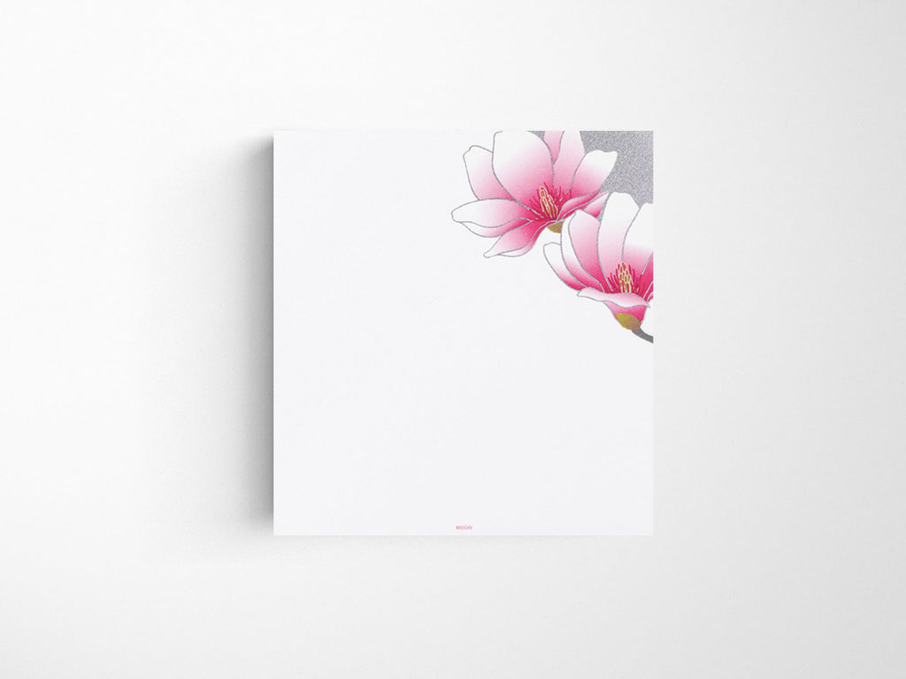 Midori Seasonal Winter Magnolia Pink Letter Pad