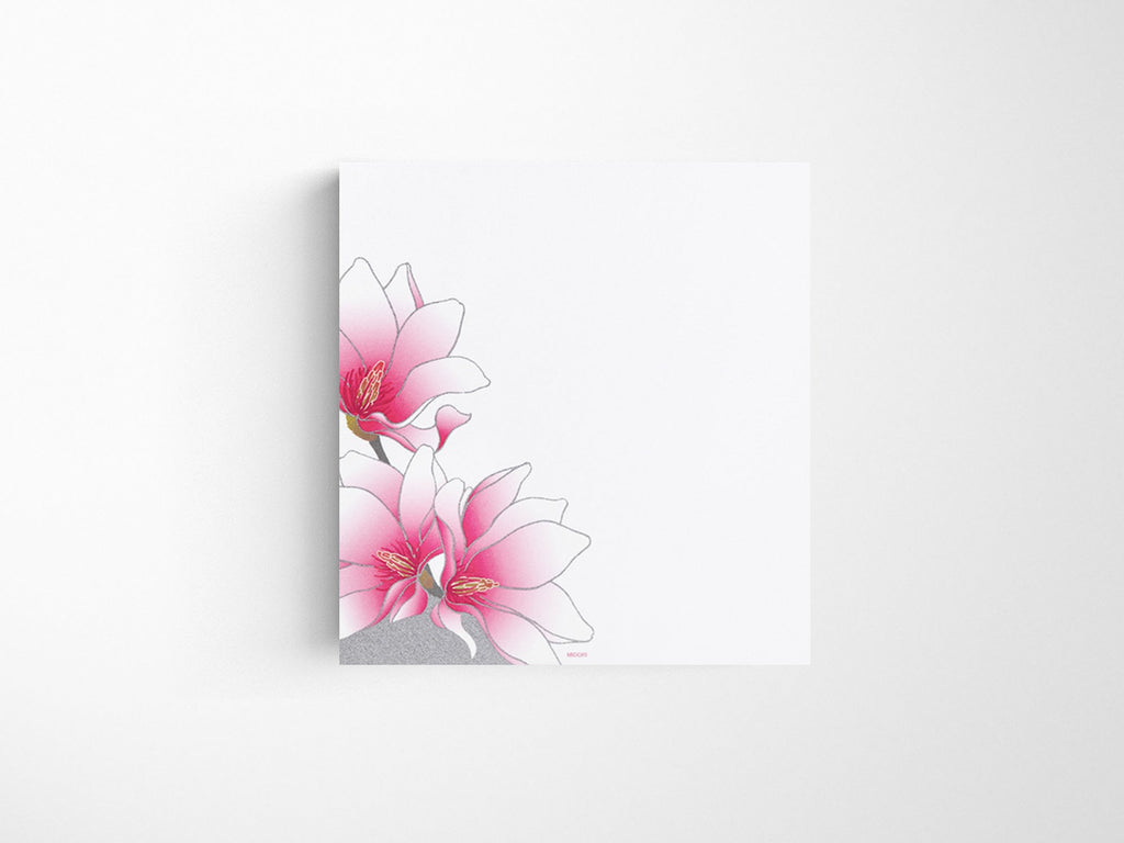 Midori Seasonal Winter Magnolia Pink Letter Pad