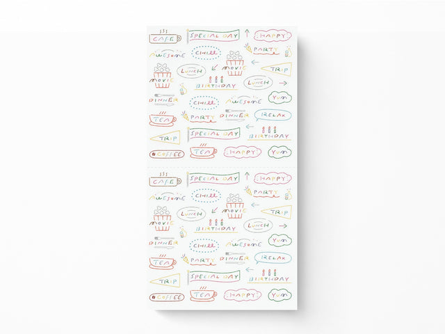 Midori Stickers - 2744 Text Anniversary