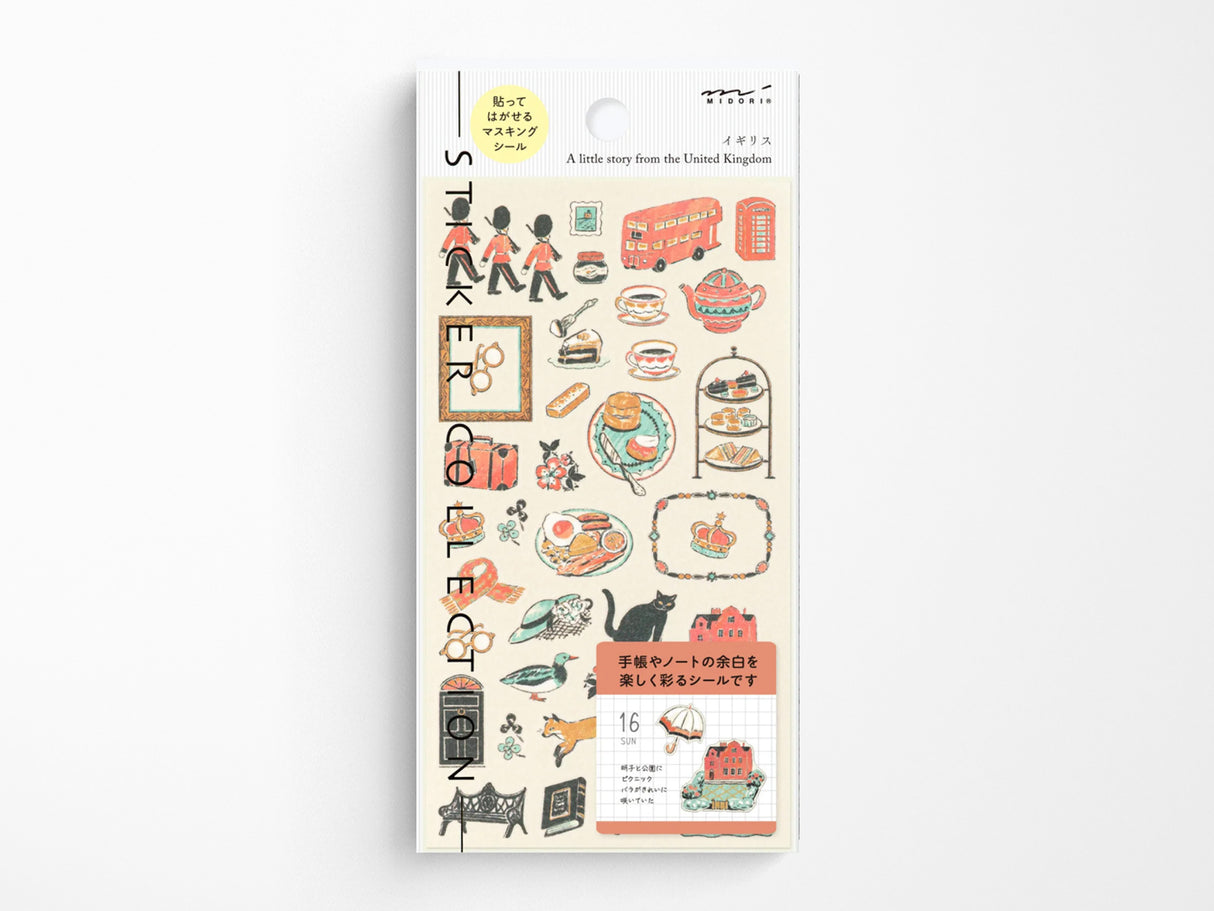 Midori Stickers - British Motifs