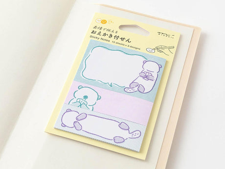 Midori Sticky Notes - Drawing Sea Otter
