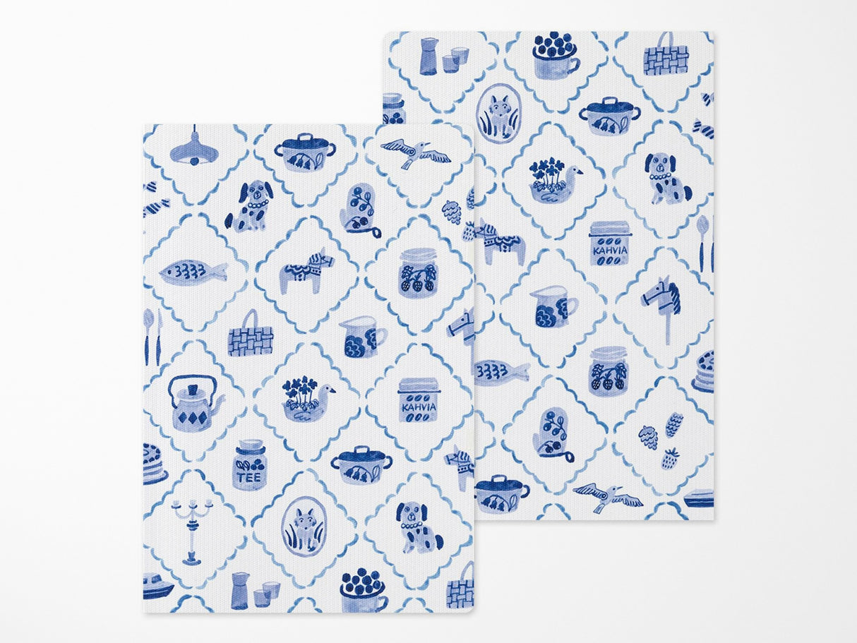 Midori Yuru Log Notebook B6 - Blue Nordic