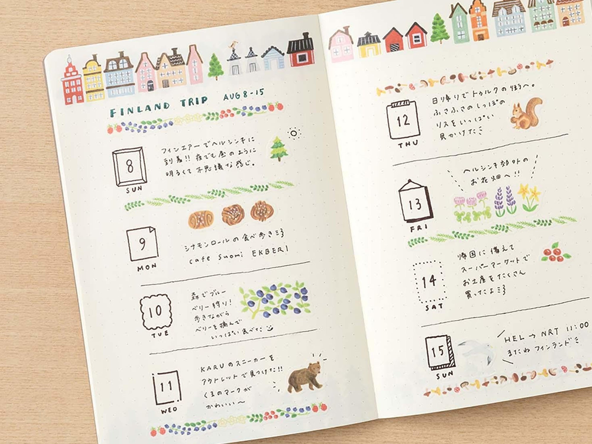 Midori Yuru Log Notebook B6 - Scandinavia – Jenni Bick Custom Journals