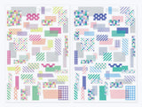 Midori Yuru Log Sticker 2 Sheets - Tape Collage