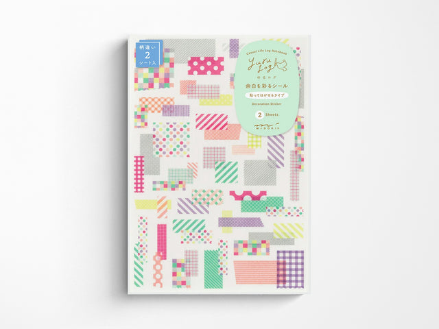 Midori Yuru Log Sticker 2 Sheets - Tape Collage