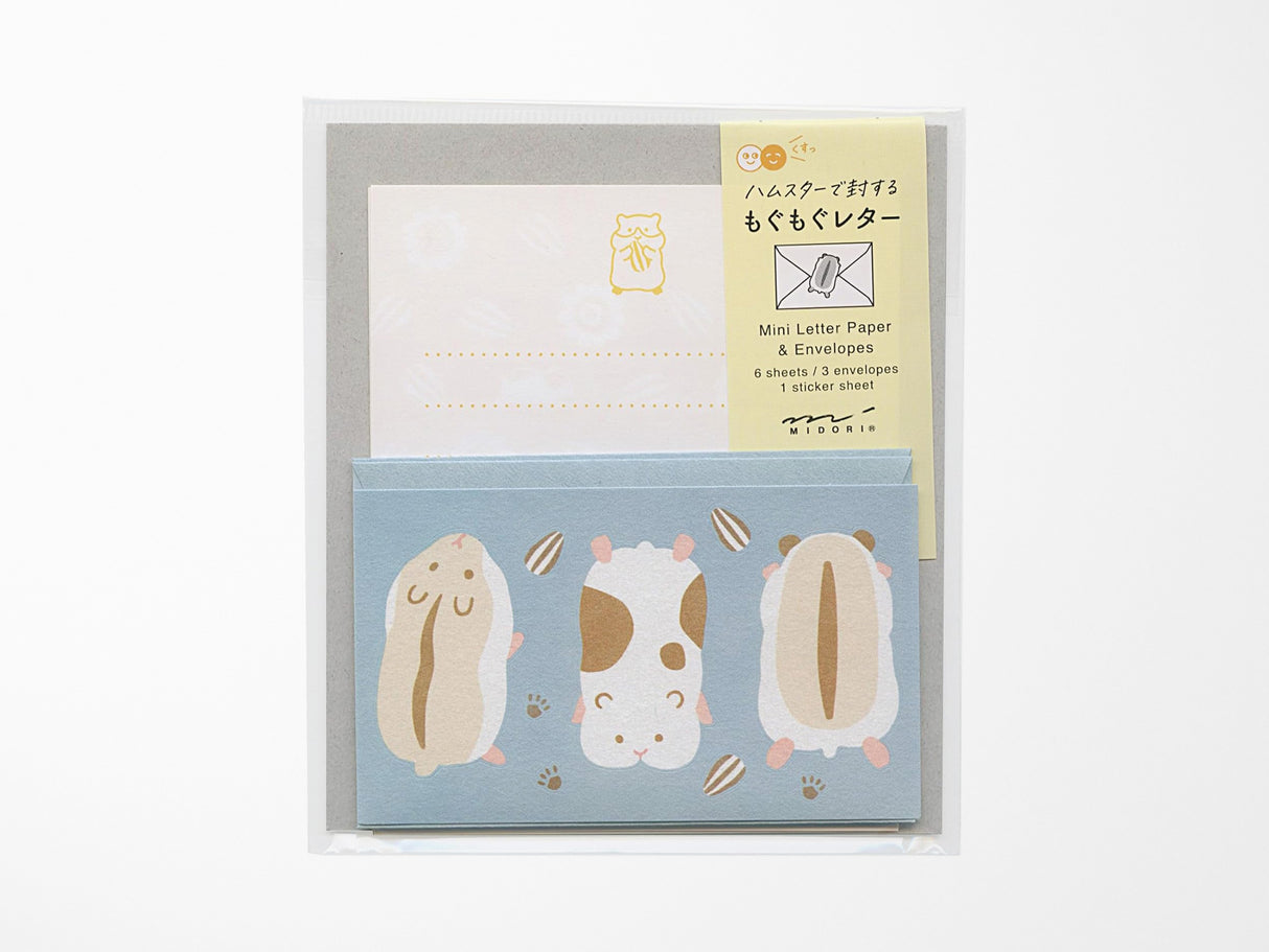 Mini Letter Set with Stickers - Hungry Hamster