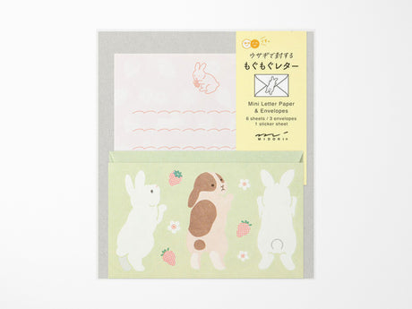 Mini Letter Set with Stickers - Hungry Rabbit