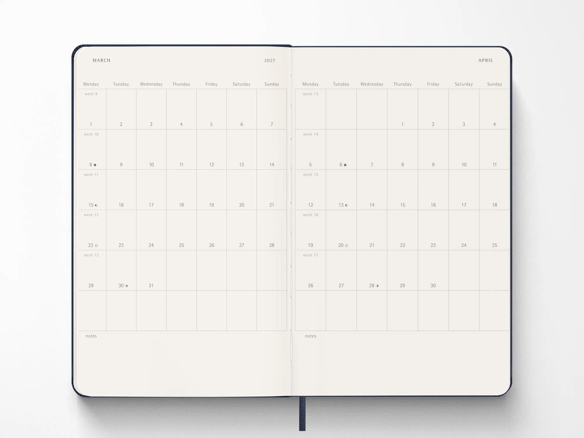 Moleskine 18 Month 2026-2027 Daily Planner - Black Hardcover