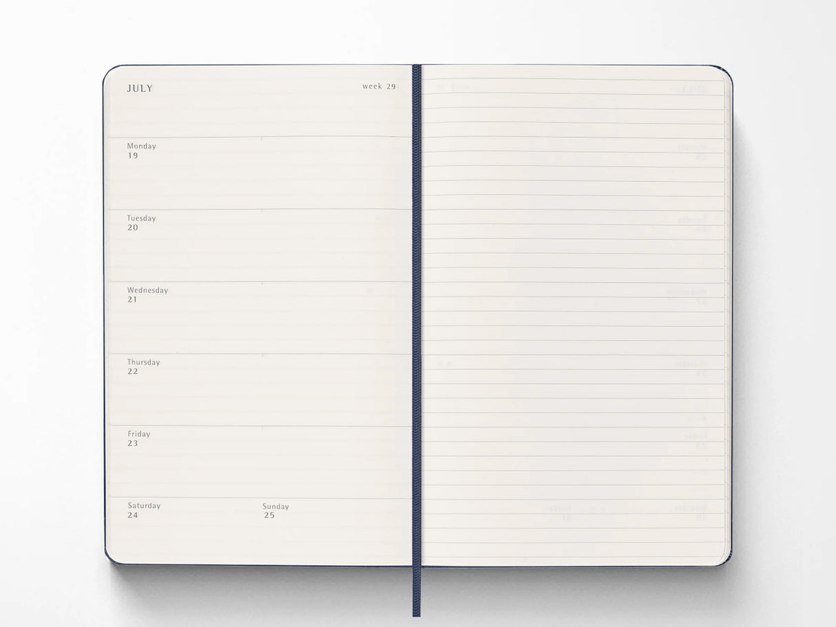 Moleskine 18 Month 2026-2027 Weekly Planner - Sapphire Blue Soft Cover