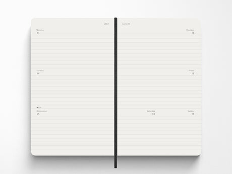 Moleskine 2027 Weekly Horizontal Planner - Black Soft Cover