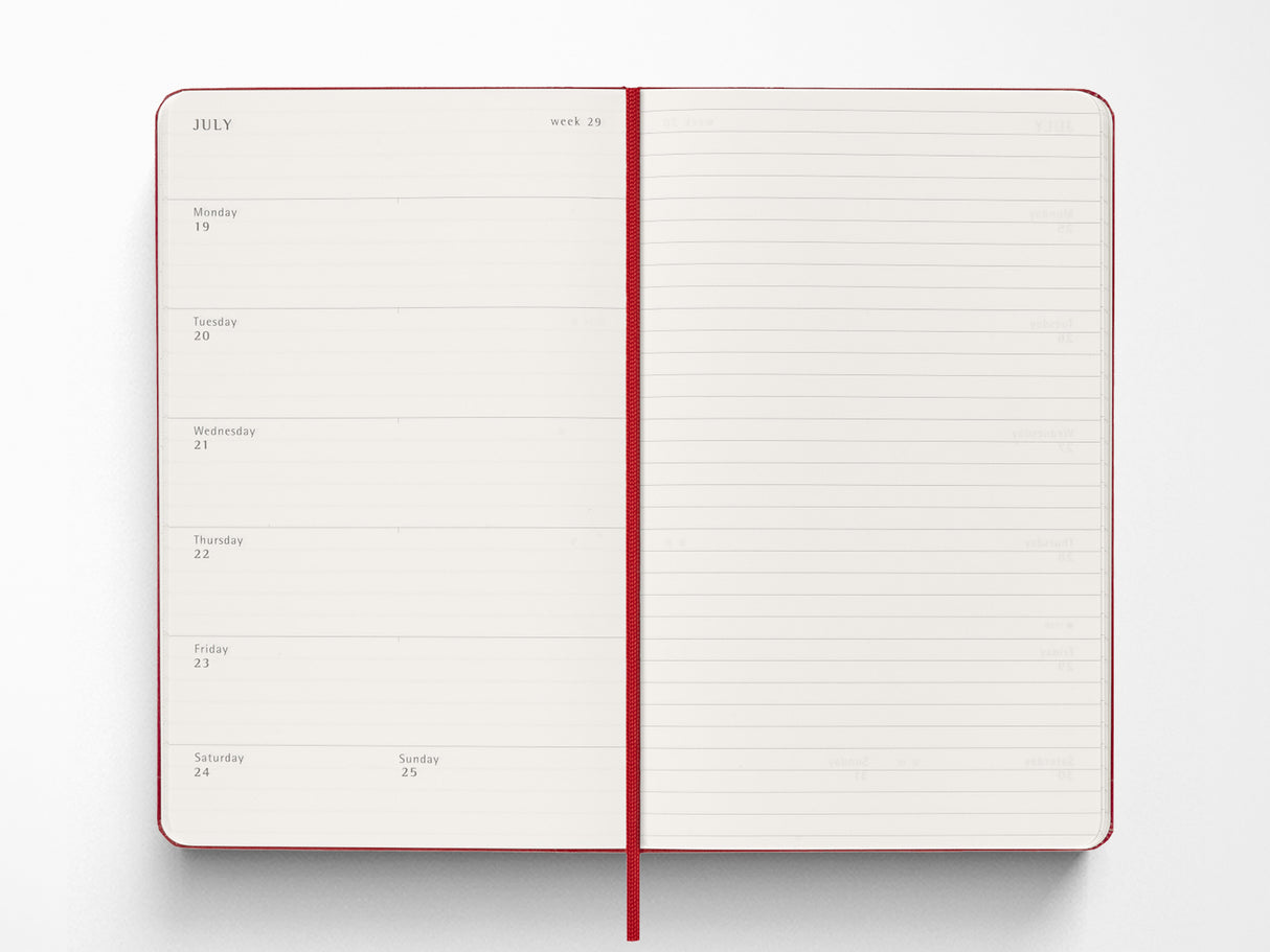 Moleskine 2027 Weekly Planner - Scarlet Red Hardcover