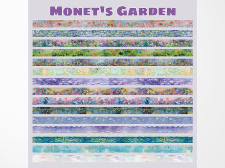 Monet's Garden Washi Tape Set of 27 Rolls