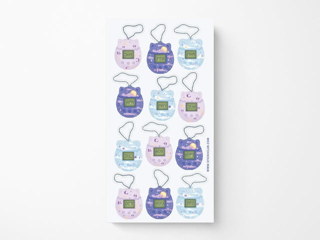 Monthly Tamagotchi Sticker Sheet