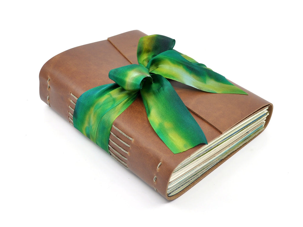 Mossy Gem One of a Kind Leather Journal