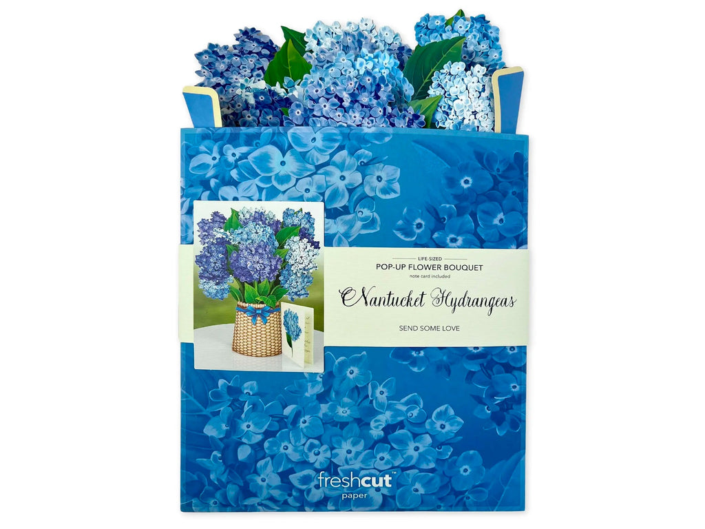 Nantucket Hydrangeas Pop Up Greeting Bouquet